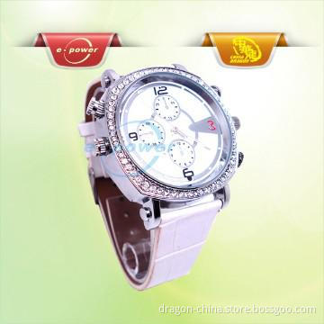 E-Power 720P Waterproof Leather Watch Camera (MOV/AVI selectable) ER05